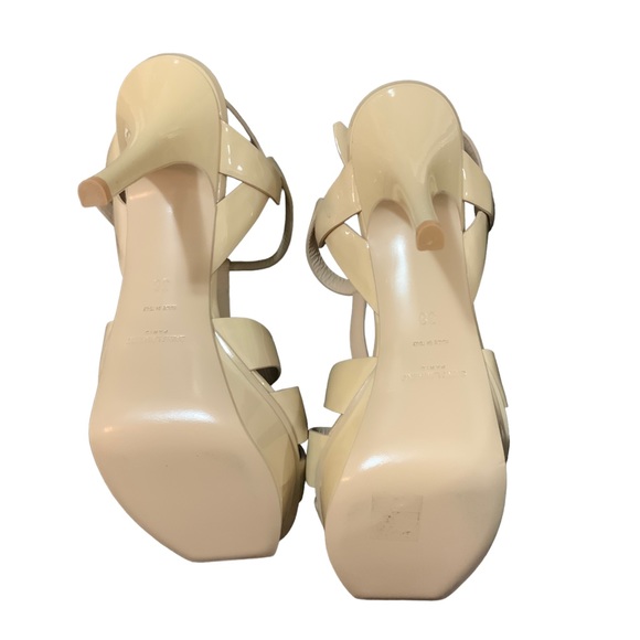 YSL Tribute Lower Heels in Nude Patent sz 38 NWT - Picture 5 of 12